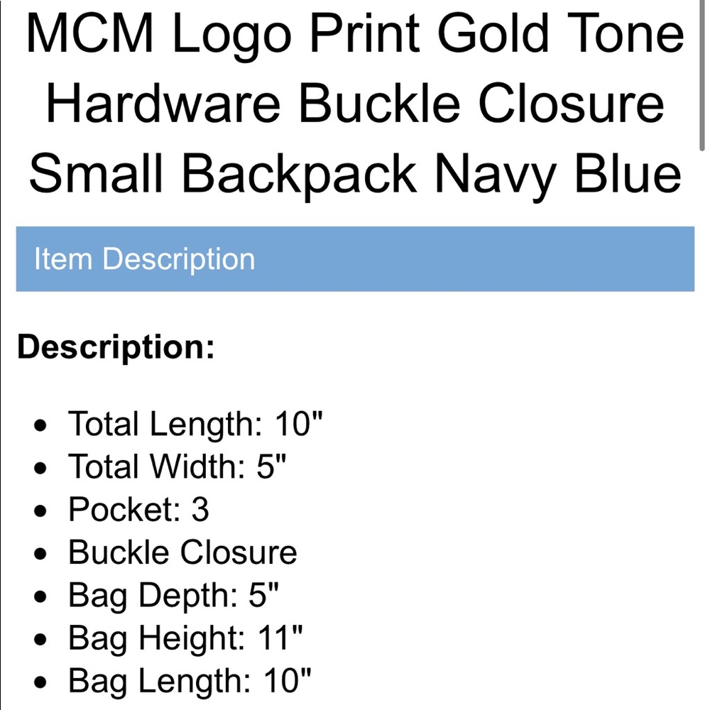 🔥🔥3-DAYS🔥🔥MCM MINI🔥🔥BACKPACK🔥🔥🔥🔥 - Picture 9 of 9